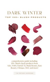 150+ Top-Rated Blush Guide For Deep/Dark Winters: Patrick Ta, Rare Beauty, Saie, Benefit, Tower28, NARS, MERIT, Makeup By Mario, and more!