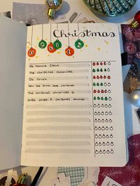 Journalling, bullet journal, journal, bujo, bullet journal inspiration, christmas movies page, journal christmas movies page #journal #journaling #bulletjournaling #bulletjournalideas