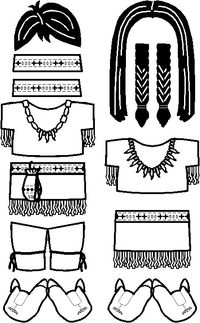 Native American Friends paper dolls to color  #nativeamericans #homeschool #coloring