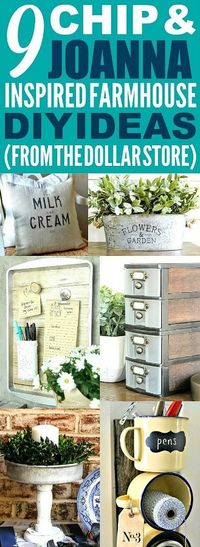 These dollar store farmhouse decor ideas are really good! I'm happy I found these cute fixer upper kitchen and home decor ideas! Now I have some great ways to make my home look like Chip and Joanna Gaines' farmhouse style! #farmhouse #farmhousestyle #fixerupper #fixerupperstyle #dollarstore #dollarstoredecor #dollarstorehacks #chipandjoanna #chipandjoannagaines