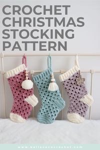 Learn how to crochet this quick Christmas stocking with my free step by step pattern and video tutorial! There’s nothing quite like handmade holiday decor to bring warmth and charm to your home during the festive season. Combining the classic granny stitch with a festive twist, this stocking is not only fun to crochet but also perfect for gifting or hanging by the fireplace.