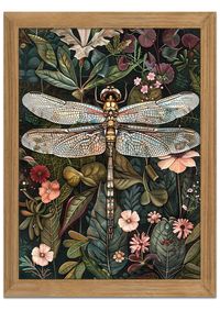 PRICES MAY VARY. 【Classic Vintage Wall Art】This mural combines classic vintage style with exquisite dragonfly and floral patterns to create a unique vintage atmosphere, adding elegance and natural atmosphere to your home. Perfect for decorating your bedroom, office, living room or study 【3D Textured Painting】Each painting is painted with 3D texture, and the delicate texture and realistic details make the pattern more vivid, adding depth and three-dimensionality to your wall. Whether you are look