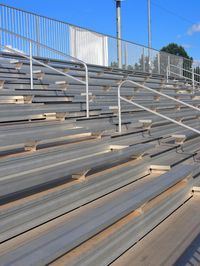 Not only can you pressure wash stadium and gym bleachers and concrete benches, but doing so on a routine basis is necessary. Previously, pressure washing was typically only performed on an as-needed basis to remove stains, sticky spills, gum, and other grime.