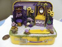 "Sunbathing" made in an Altoids tin. 1/4" scale. By Donna Post