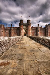 Herstmonceux Castle is a brick-built Tudor castle near Herstmonceux, East Sussex, England.