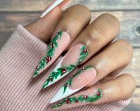 Green Glitter Plaid Press on Nails Christmas Nails Winter Nails Holiday Seasonal Gifts for Her Glue on Nails - Etsy