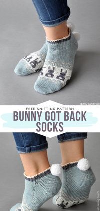 Adorable Bunny Socks for Spring with Free Knitting Patterns