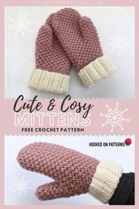 Free Crochet Mittens Pattern - Check out my new free crochet pattern, perfect for winter. Make your cute and cosy mittens today! #Crochet #Mittens #Crafts #Winter