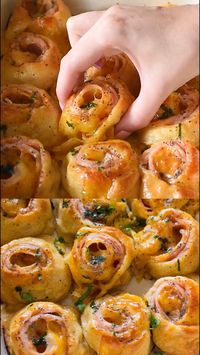 Turkey and Cheese Party Rolls - Easy to make and tasted good but the boys did not like the crescent roll.