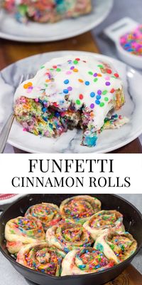 Overnight Funfetti Cinnamon Rolls | Festive way to start the morning!