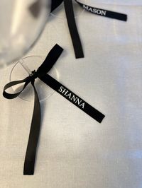 Elevate your event with these personalised ribbon place cards or drink tags, meticulously crafted to reflect your unique style and vision.  Our personalised ribbon place cards are the perfect blend of sophistication and individuality, adding a personal touch to weddings, parties, corporate events, and more. With our customisable options, you have the freedom to choose from a variety of ribbon colours, fonts, and designs to match your event's theme perfectly. We are a new store so please contact