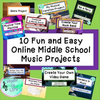 In each of these no-prep projects, students edit their own version of a premade google slides presentation. The fun activities are great for engaging all students in the classroom regardless of musical ability. They are perfect for sub plans!