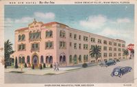 BON AIR HOTEL Miami Beach Florida Linen Postcard 1935 $1.99 - PicClick