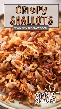 Level up your fall snacks with these insanely crispy homemade shallots! Crispy fried shallots are easy to make, and add amazing flavor and crunch to steaks, burgers, stews, salads and more. These snacks are also kid-approved and totally budget-friendly. Grab this easy recipe and try it anytime at home!