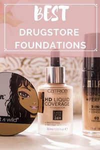 Drugstore foundations are hard to choose from and these are the best of the best! There is a section for the best full, medium, and light coverage drugstore foundations. Ive got everyone covered