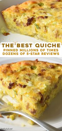 This Hash Brown Crusted Quiche with sausage is crazy flavorful, super easy, and happens to be gluten free. The shredded potatoes create a crispy crust that makes this recipe hearty and filling. Enjoy it for breakfast, brunch, or even dinner!