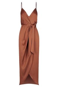 Luxe Tie Front Cocktail Dress | Mocha | Dresses | Shona Joy – Shona Joy International