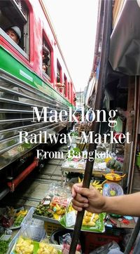 Maeklong Railway Market in Samut Songkhram, Thailand. Why you should go and how to get there from Bangkok. #thailand #trains