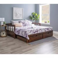 Halona Modern White Finish Solid Wood Two Drawer Converable Trundle Kids' Daybed - Powell : Target