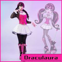 Monster High: Draculaura Cosplay Costume Pink Suit Vampiree Anime Female Cosplay Halloween Costumes