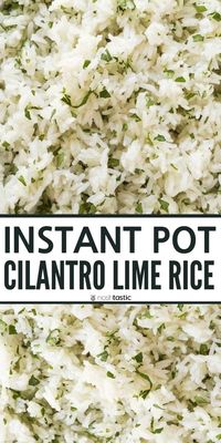 Instant Pot Cilantro Lime Rice Recipe, an easy healthy Chipotle Copycat you can make in your pressure cooker! Gluten Free recipe, can be made vegetarian or vegan with vegetable broth. www.noshtastic.com