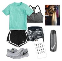 "First volleyball practice tomorrow " by elyse-eburg ❤ liked on Polyvore featuring NIKE, Vineyard Vines and Casetify