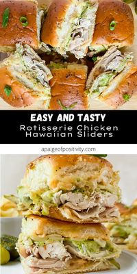 rotisserie chicken hawaiian slider pinterest pin.