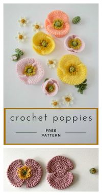 Flower Poppy Free Crochet Pattern