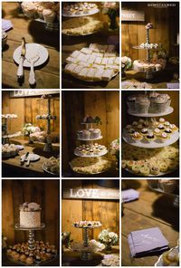 "Love is Sweet" signage hangs over the dessert table at this rustic vintage wedding at Oak Farm Vineyards in Lodi, CA