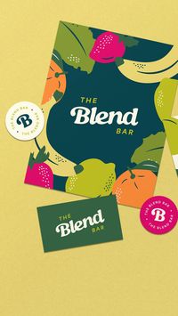 The Blend Bar is a fun and new smoothie bar with a bunch of exciting delicious flavors to choose from. They provide refreshing and nutritious smoothies perfect for on the go. For this brand, I went for a bold and playful style with a thick script logotype and bright vibrant colors. To complement the fun vibes of the brand, I also added some organic food illustrations to be used within the visual identity. 