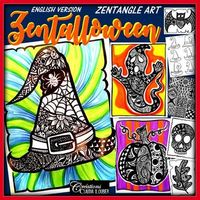 Halloween Art Lesson Plan : Zentalloween ! Zentangle Art