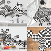 Hexagonal Floor Stickers Special-Shaped Tile Stickers Self-Adhesive Bathroom Toilet Waterproof And Wear-Resistant Wall Stickers Floor Stickers - #1