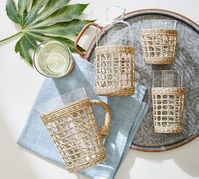 Cane Recycled Drinking Glasses | Pottery Barn