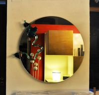 Venezia 85 Wall Mirror with Murano Glass Details by Nanda Vigo for Acerbis, 1985