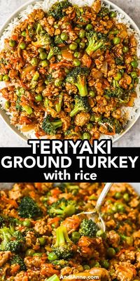 This Teriyaki Ground Turkey with Broccoli and Peas is the answer to all your dinner needs. Made in just 20 minutes, this rice bowl is a game changer for busy weeknights. The teriyaki ground turkey combines with the vibrant colors of the broccoli and peas, while the tangy teriyaki sauce brings all the flavors together. Get ready to impress at dinner time with this easy-to-make recipe that's not only healthy but deliciously satisfying too.