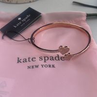 Kate Spade Open Hinge Cuff Bracelet - One Size Rose Gold “Yours Truly” Heart Collection Brand New, Never Worn