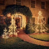 LED Twinkle Outdoor Christmas Tree Staked Holiday D�cor