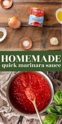 Make dinner in a flash with this Quick and Easy Marinara Sauce. Packed with fresh flavors, it's perfect for busy weeknights or impromptu family meals.