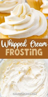 This Whipped Cream Frosting recipe is perfect for decorating cakes and cupcakes! This is the perfect stabilized whipped cream icing recipe for cake decorating - and it tastes AMAZING without weird ingredients.