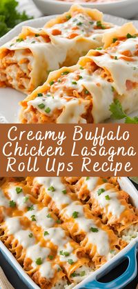 Creamy Buffalo Chicken Lasagna Roll Ups are a fun and delicious twist on traditional lasagna. Combining the spicy flavors of buffalo chicken with the creamy richness of cheese, these roll ups are perfect for dinner parties, game days, or a hearty family meal. Let’s dive into the recipe!