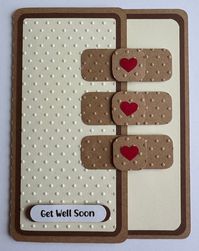 Get Well Bandaid A2 Card, Sick, Handmade, Get Well Soon by GreetingsByMuse on Etsy