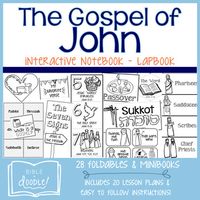 The Gospel of John Interactive Notebook-Lapbook leads students through the Gospel of John in a new way. Each lesson comes with an accompanying minibook or foldable that is a great summary of their learning. Students will gain an in depth understanding of how John showed that Jesus is the Messiah. Th...