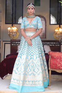 Buy Neha Khullar Banarasi Lehenga Set Online | Aza Fashions