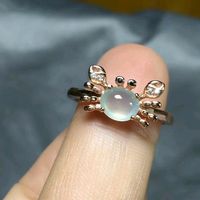 Imitation Ice jade crab ring. Very cute isn't it?