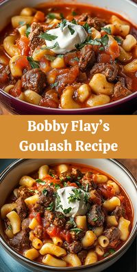 Explore Bobby Flay's signature goulash recipe that combines rich flavors and a unique twist on the classic dish. Perfect for anyone looking to elevate their goulash game with a recipe that's both simple and indulgent. Ideal for busy nights or special family gatherings.