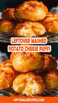 Got leftover mashed potatoes? Turn them into these irresistible Mashed Potato Cheese Puffs! 🧀🥔 Crispy on the outside, fluffy on the inside, and loaded with melted cheese – they’re the perfect quick and easy snack or side dish. Ready in no time, these cheesy bites will be a hit at dinner or as a party appetizer. Click to get the full recipe and see how you can transform your leftovers into something delicious! 😋 #MashedPotatoes #CheesyGoodness #EasyRecipes #LeftoversReinvented #ComfortFood