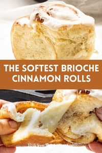 Amazing and Soft Brioche Cinnamon Rolls: Ideal for breakfast or brunch.