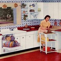 Six kitchen designs from 1953 - Avco American Kitchens -