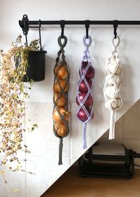 Macrame Onion Net Condiment Kitchen Storage Wall Decor and - Etsy UK