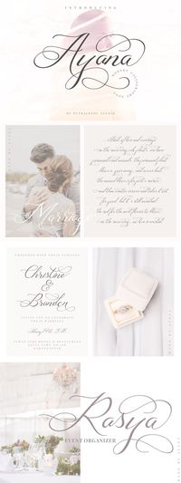 Ayana is a modern calligraphy font with luxurious touch. This font is feminime, elegant, messy ,modern and luxury. Ayana perfect for branding, wedding invite and card, elegant logo, poster, packaging, stationery, website, and many more. Come with open type feature with a lot of alternates, its help you to make great lettering. This font is also support multi language. To access the alternate glyphs, you need a program that supports OpenType features such as Adobe Photoshop and Corel Draw.